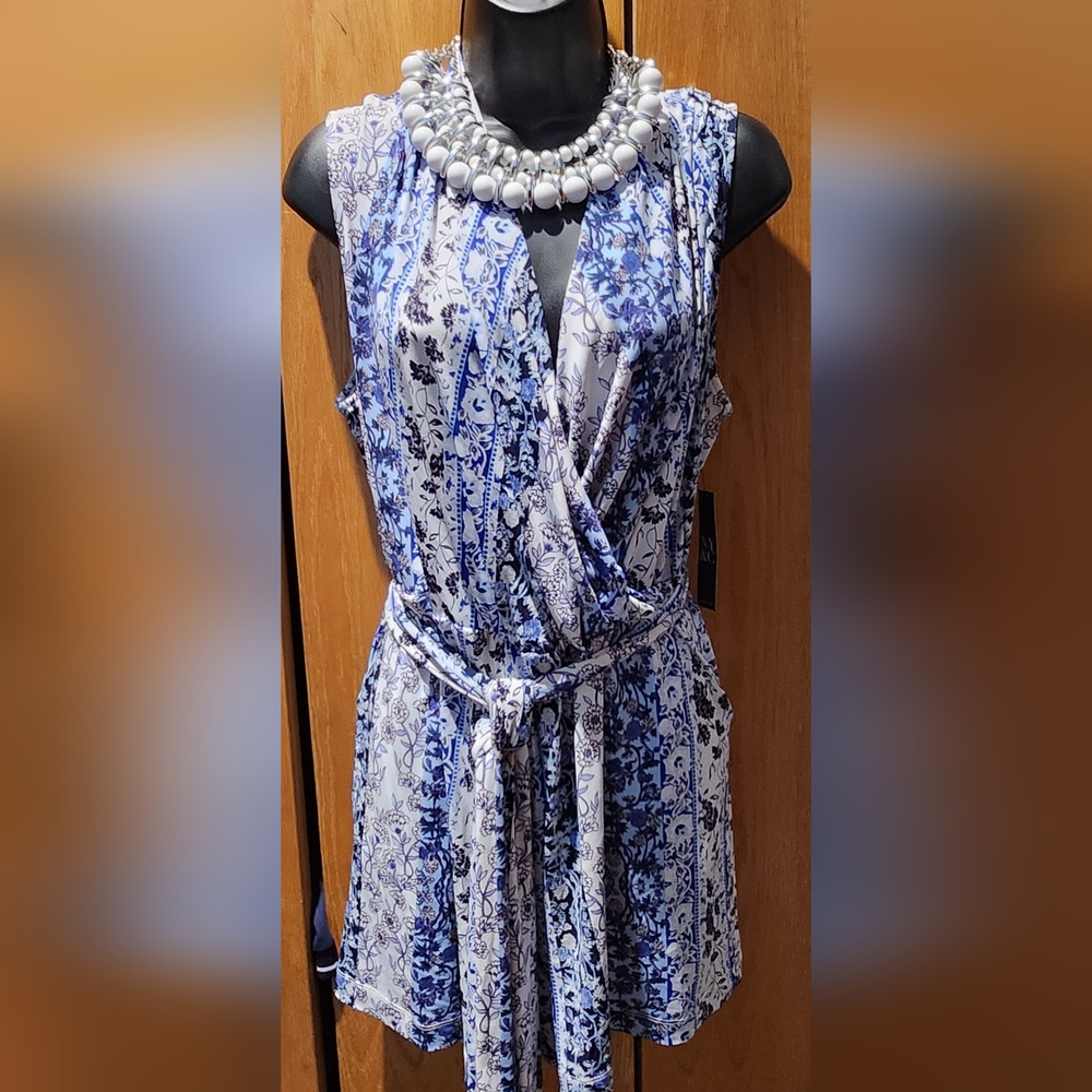 NY & Co. Tie-Waist Printed Romper